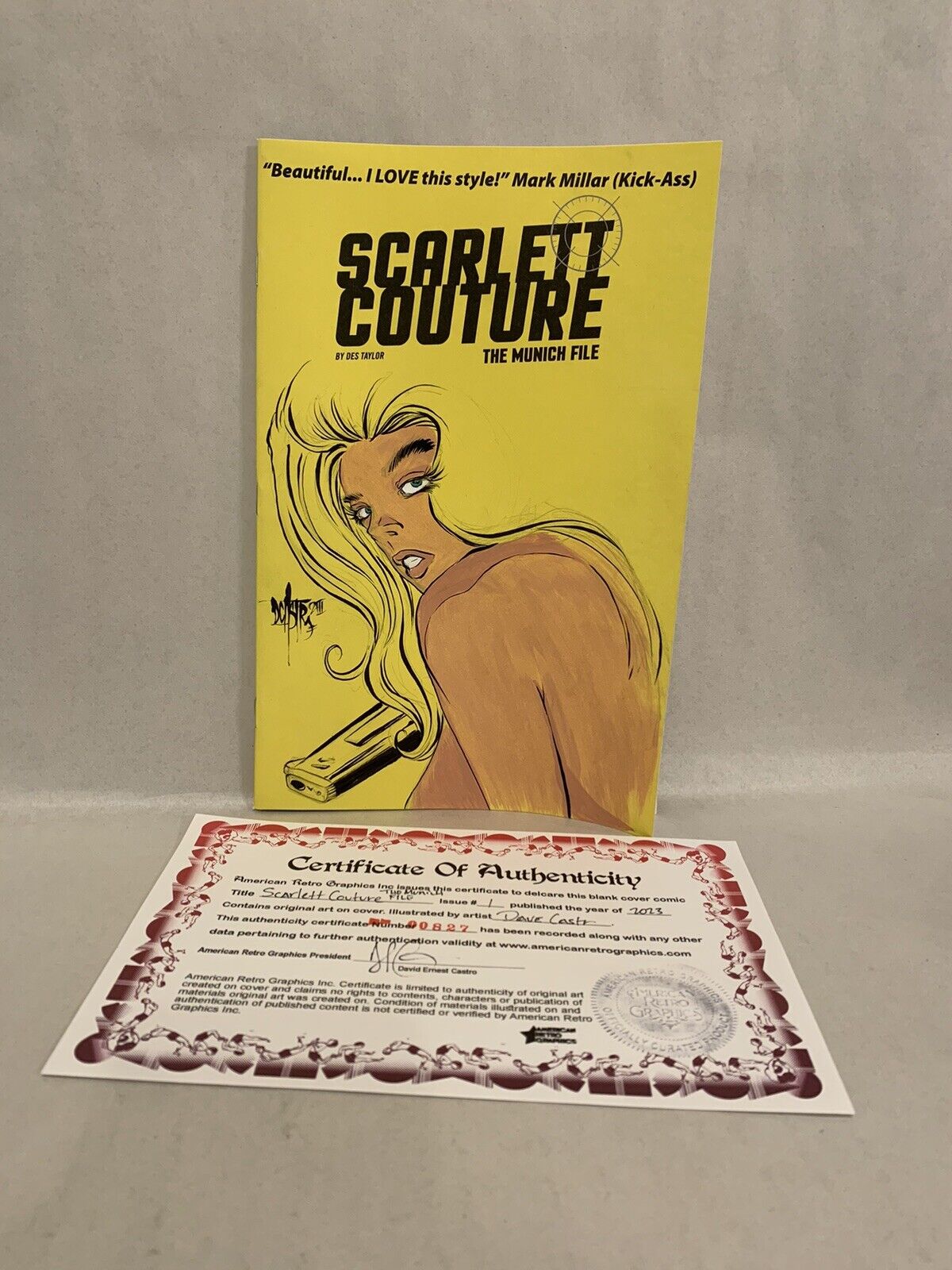 SCARLETT COUTURE THE MUNICH FILE 1 Blank Variant Cover W Original Art Dave Castr