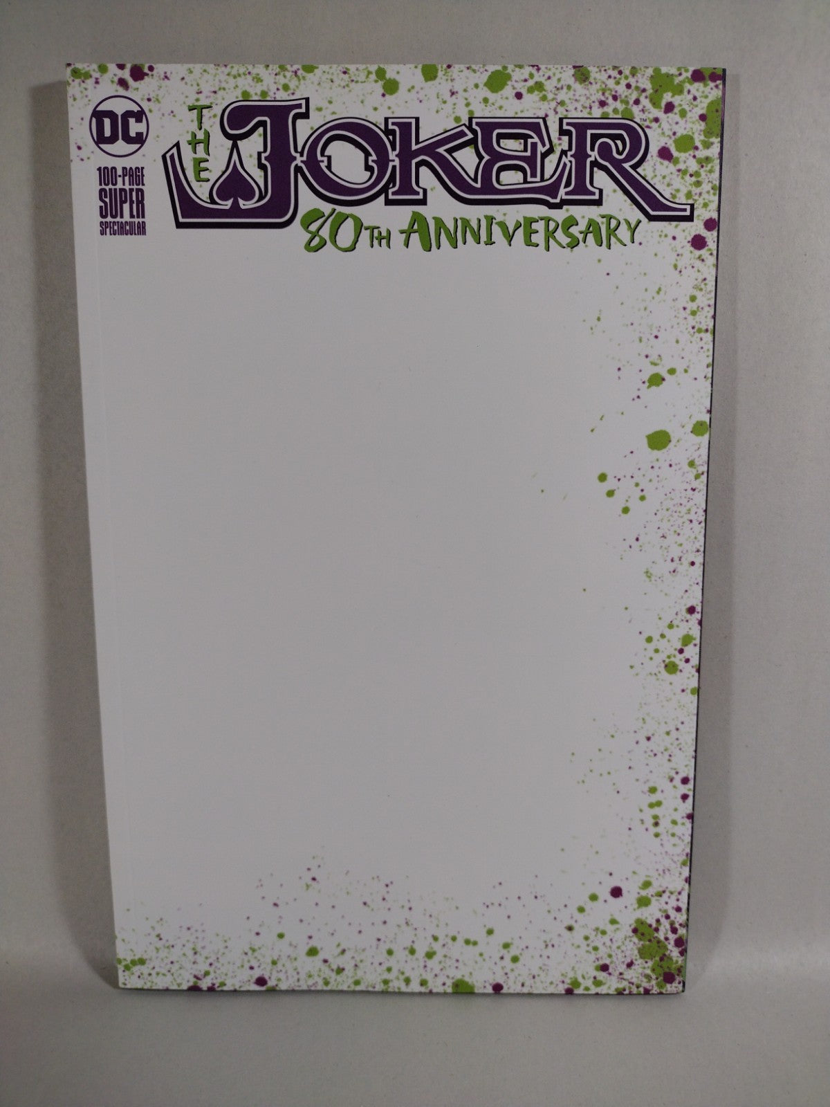Joker: 80th Anniversary 100-Page Spectacular #1 Blank Sketch Variant Cover Comic
