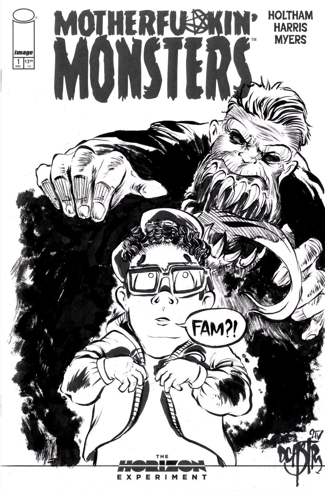 Mother Fu*kin Monsters #1 Image Comic Sketch Variant W Original DCastr Art