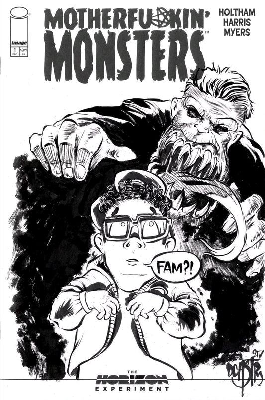 Mother Fu*kin Monsters #1 Image Comic Sketch Variant W Original DCastr Art