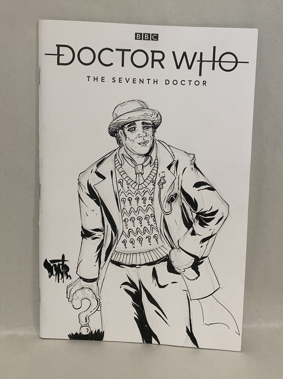 DOCTOR WHO: THE SEVENTH DOCTOR #1 Blank Variant Cover Comic 2018 W Original Art