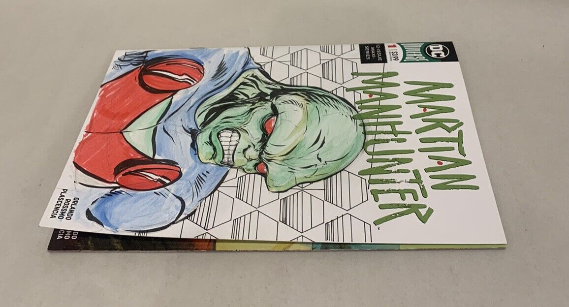 MARTIAN MANHUNTER #1 Blank Sketch Variant Cover Comic W Original Art Dave Castr