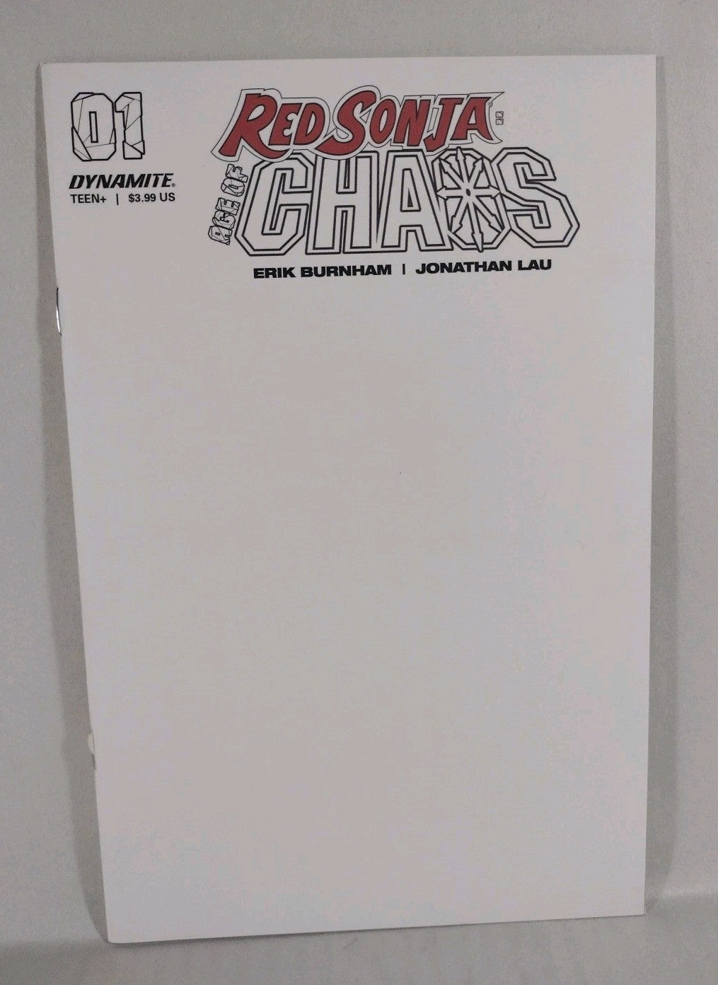 Red Sonja Age Of Chaos #1 (2020) Dynamite Comic Blank Sketch Variant Cover NM