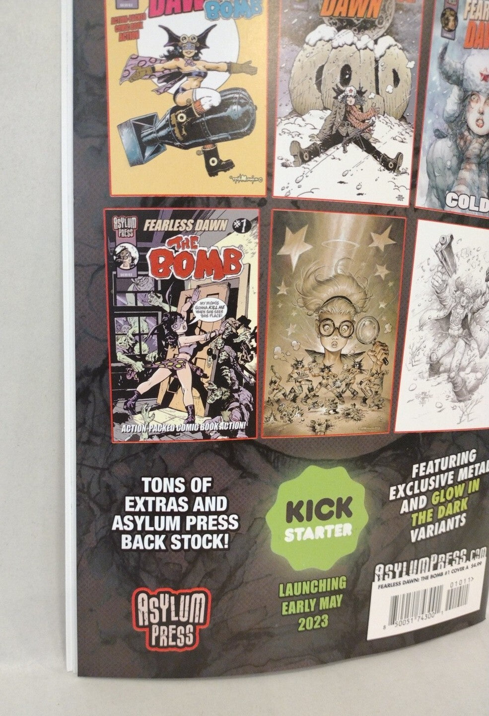 Fearless Dawn The Bomb #1 (2023) Cover D Variant Asylum Press Steve Mannion NM