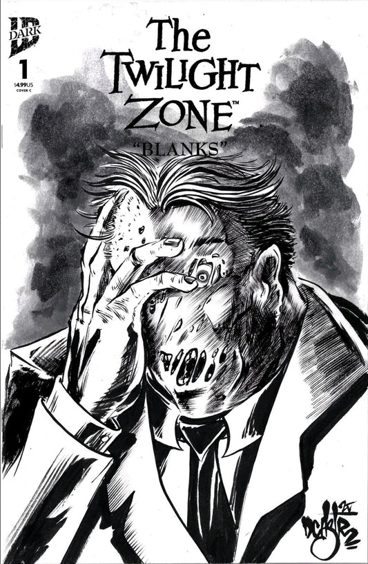 Twilight Zone #1 (2025) IDW Sketch Cover Variant Comic W Original Dave Castr Art