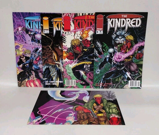 Kindred (1994) Complete Image Comic Lot Set #1 2 Newsstand 3 4 W Bonus Poster