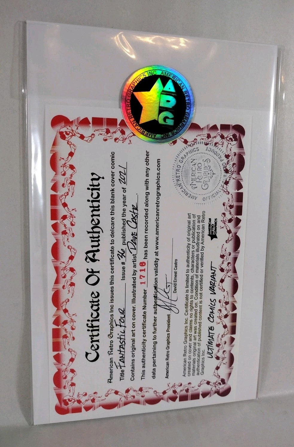 Fantastic Four #36 (2021) Marvel Comic Store Variant W Original Thing DCastr Art