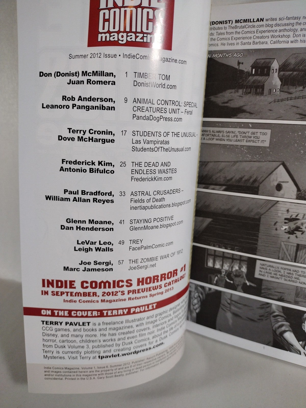 Indie Comics Magazine (2011) Aazurn Lot #1 2 3 4 5 6 Signed Tim Joe Vigil 