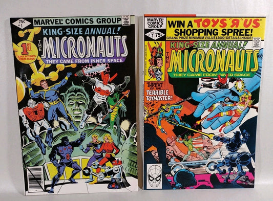 Micronauts Annual #1 (1979) + #2 (1980) Marvel Comic Set VF-NM