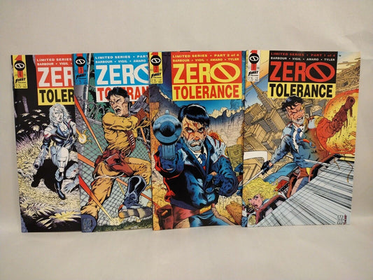 Zero Tolerance 1990 Complete First Comic Series 1 2 3 4 Tim Vigil David Barbour
