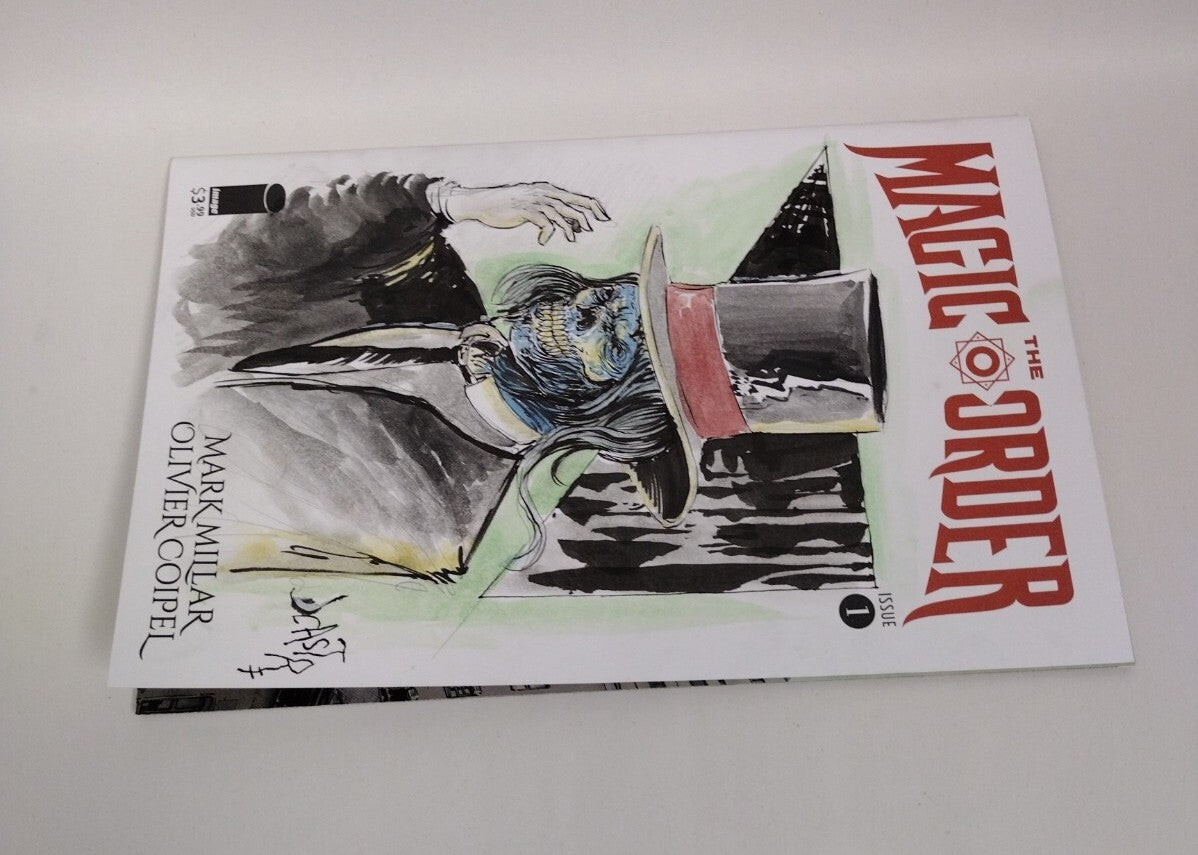 Magic Order #1 (2018) Image Sketch Cover Variant Comic w Original Art  DCastr 