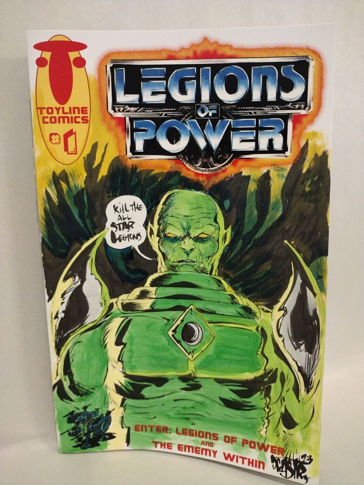 Legions Of Power #1 Action Figure Comic Sketch Variant W Original Dave Castr Art