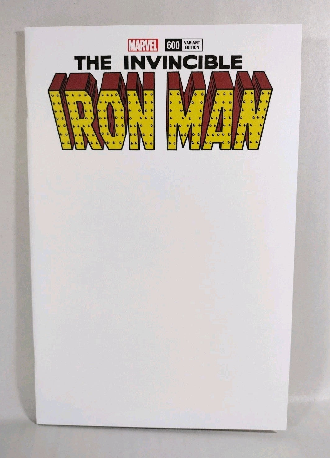 Invincible Iron Man #600 (2018) Marvel Blank Sketch Variant Cover 