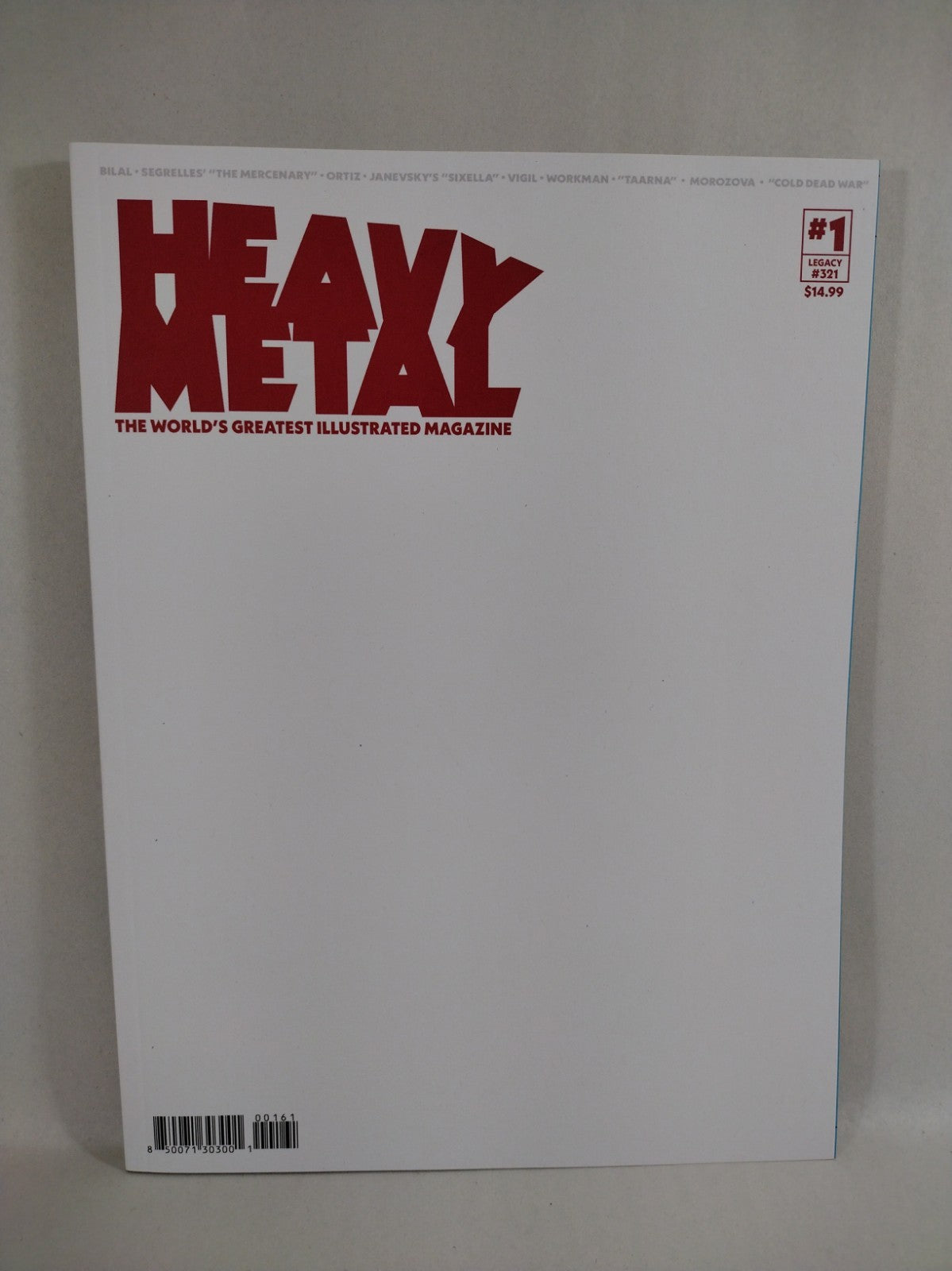 Heavy Metal Magazine #1 (2025) Legacy #321 Blank Sketch Cover Variant New NM
