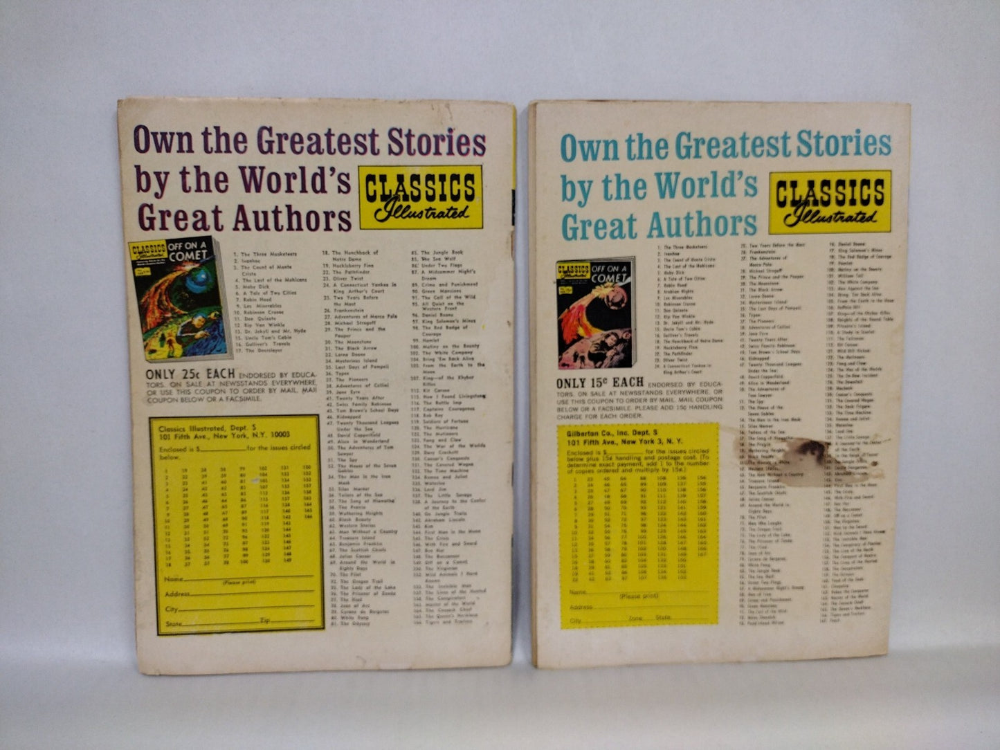 Lot Of 12 (1962-1964) Classics Illustrated Reader Comics Frankenstein 20k League