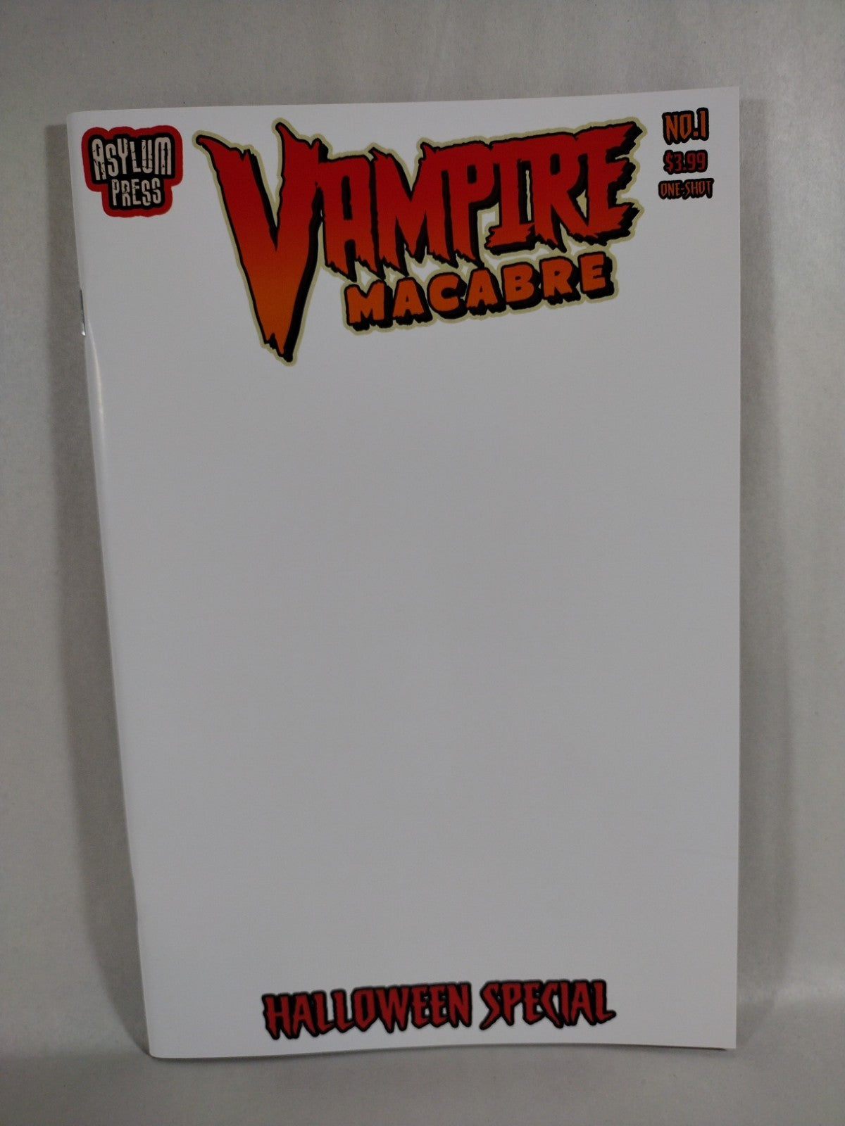 Vampire Macabre Halloween Special 1 (2021) Asylum Press Blank Sketch Cover Comic