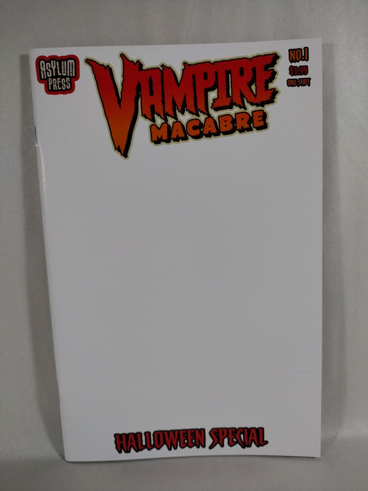 Vampire Macabre Halloween Special 1 (2021) Asylum Press Blank Sketch Cover Comic