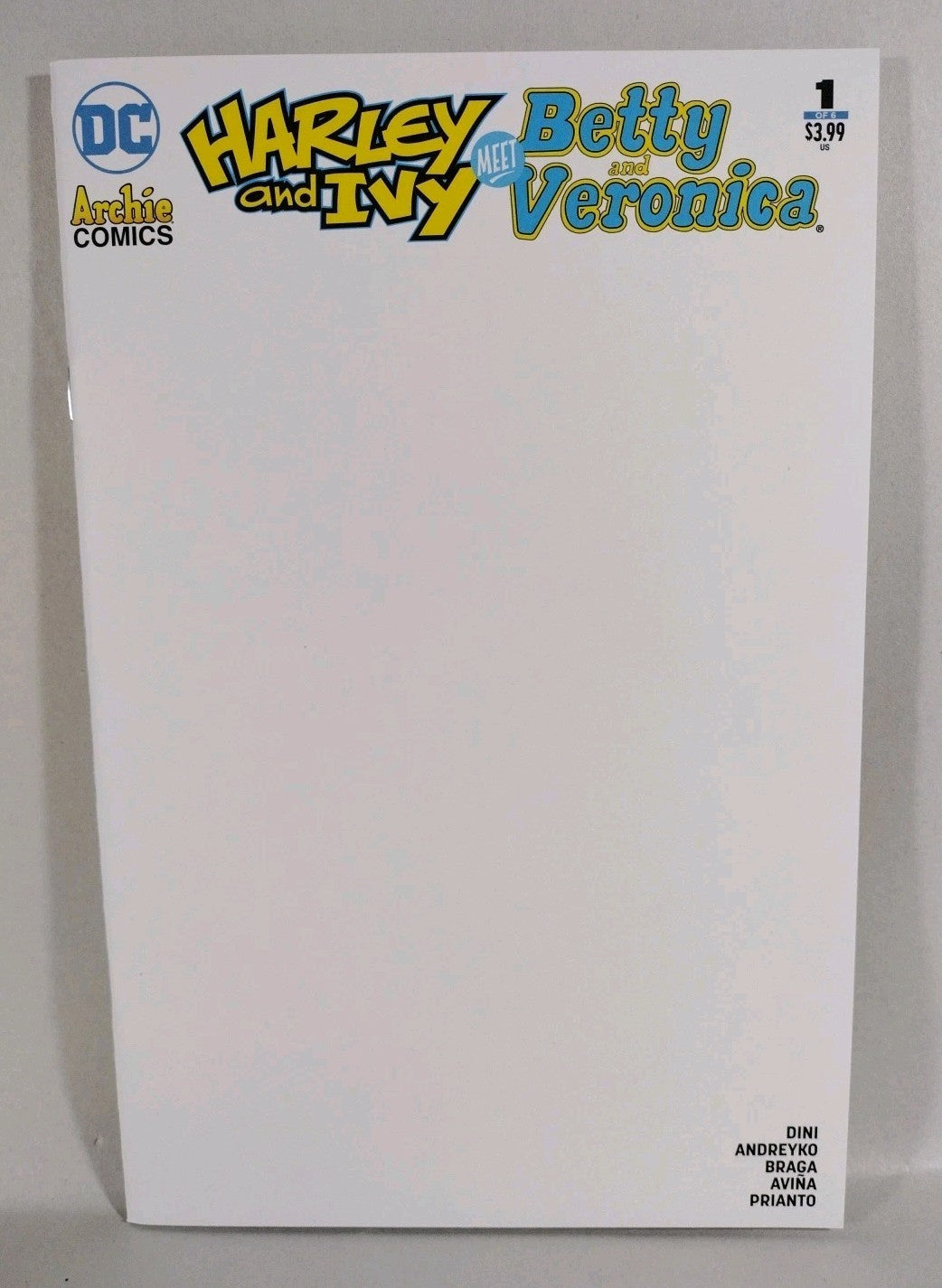 Harley & Ivy Meet Betty & Veronica #1 (2017) DC Blank Sketch Variant Cover New