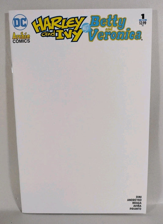 Harley & Ivy Meet Betty & Veronica #1 (2017) DC Blank Sketch Variant Cover New