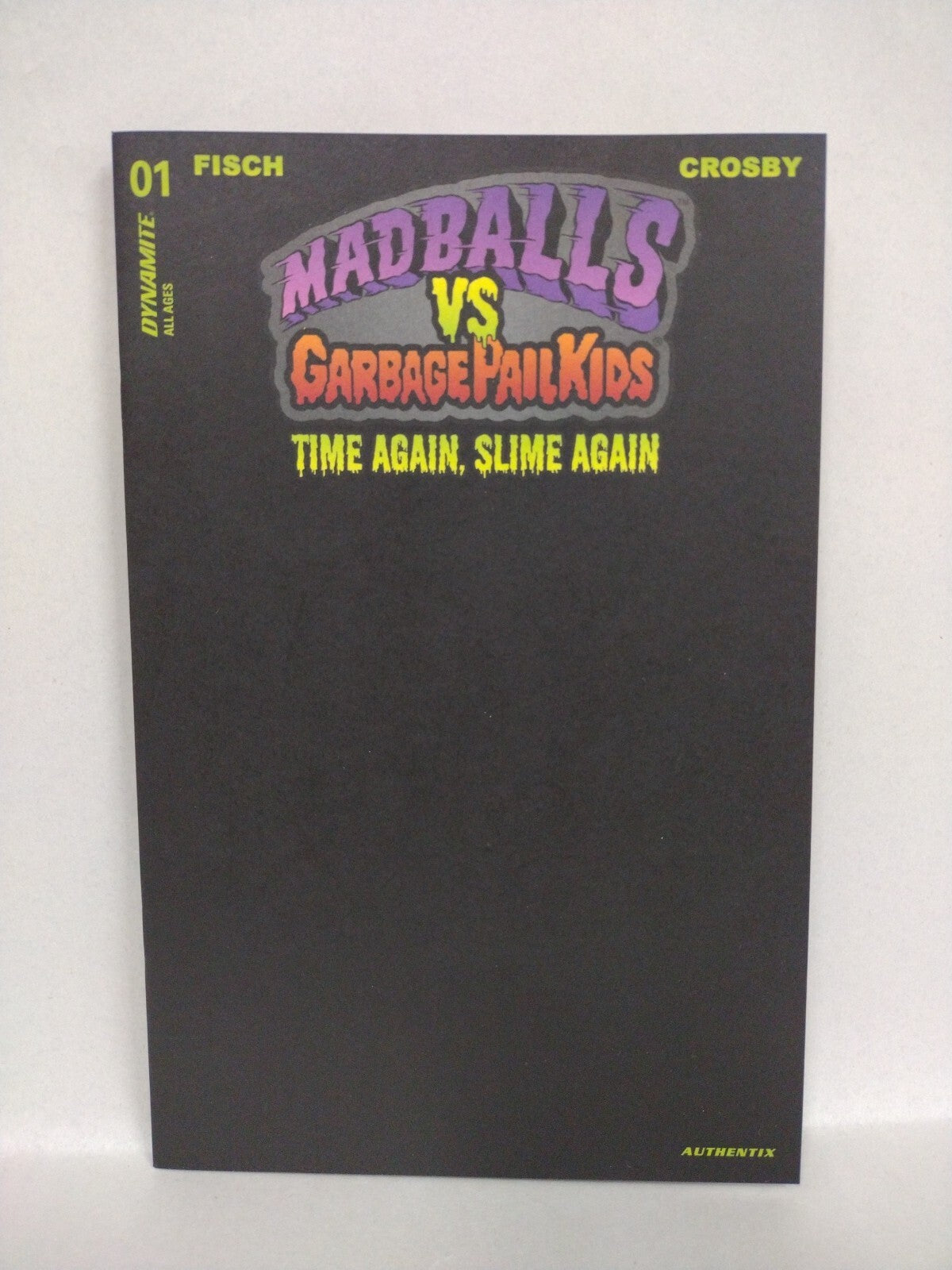 Madballs vs Garbage Pail Kids Slime Again #1 (2023) Dynamite Black Blank Variant