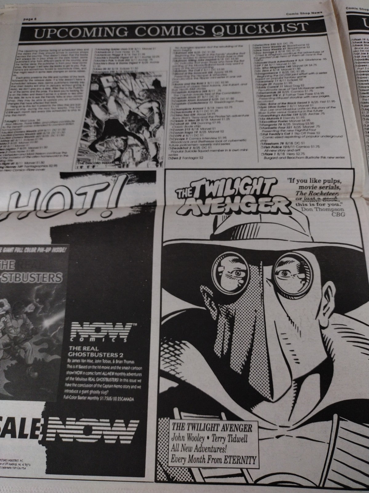 Comic Shop News #60 (1988) August 24th Newsletter Something Strange Continuity