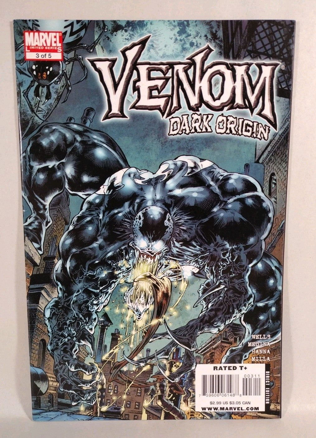Venom Dark Origin (2008) Marvel Comic Lot #1 2 3 5 Zeb Wells Angel Medina VF
