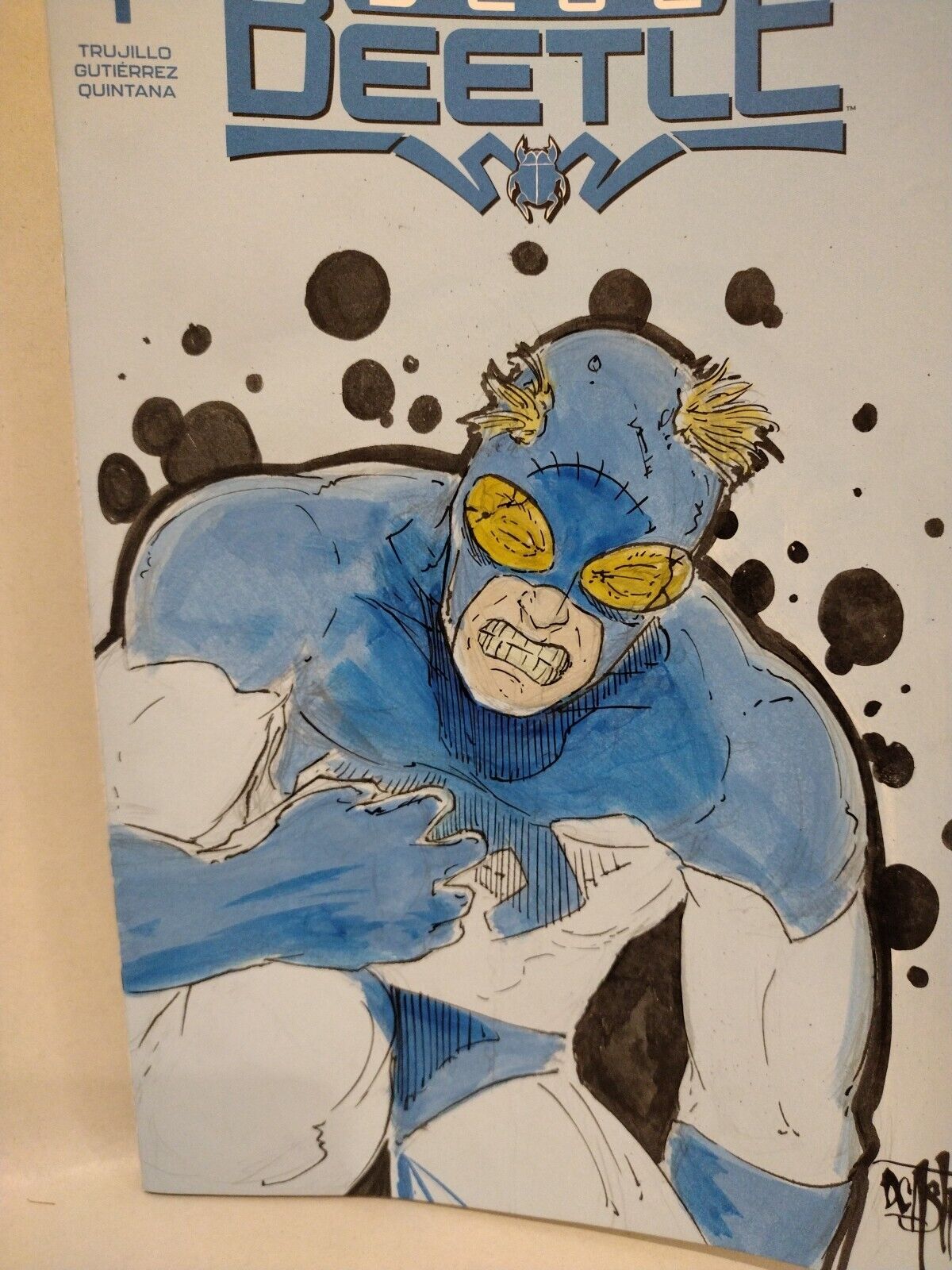 Blue Beetle #1 (2023) Sketch Variant DC Comic w Original Dave Castr Ted Kord Art