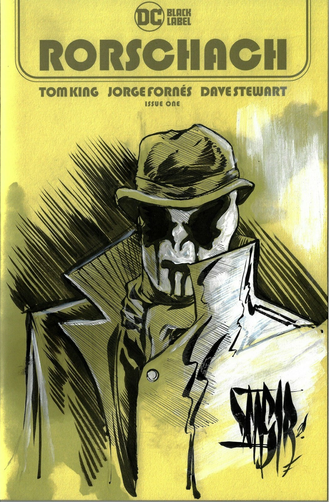 Rorschach #1 (2020) DC Sketch Cover Variant Comic W Original DCastr Art ARG