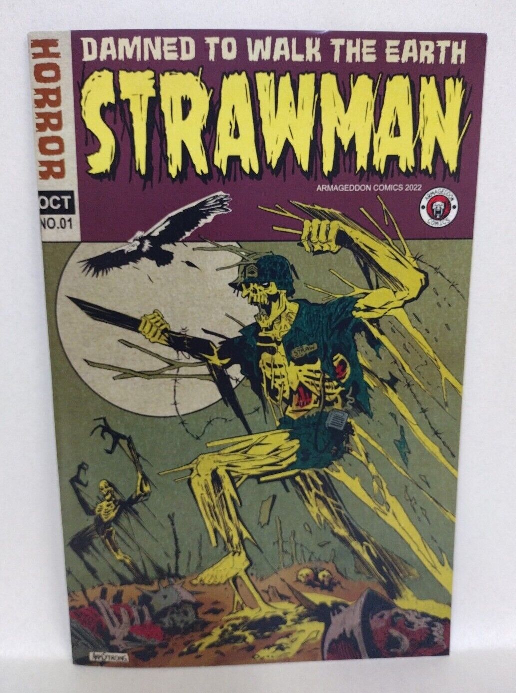 Strawman #1 (2022) Armageddon Retro Horror Comic 1st Appearance Sgt Straw NM