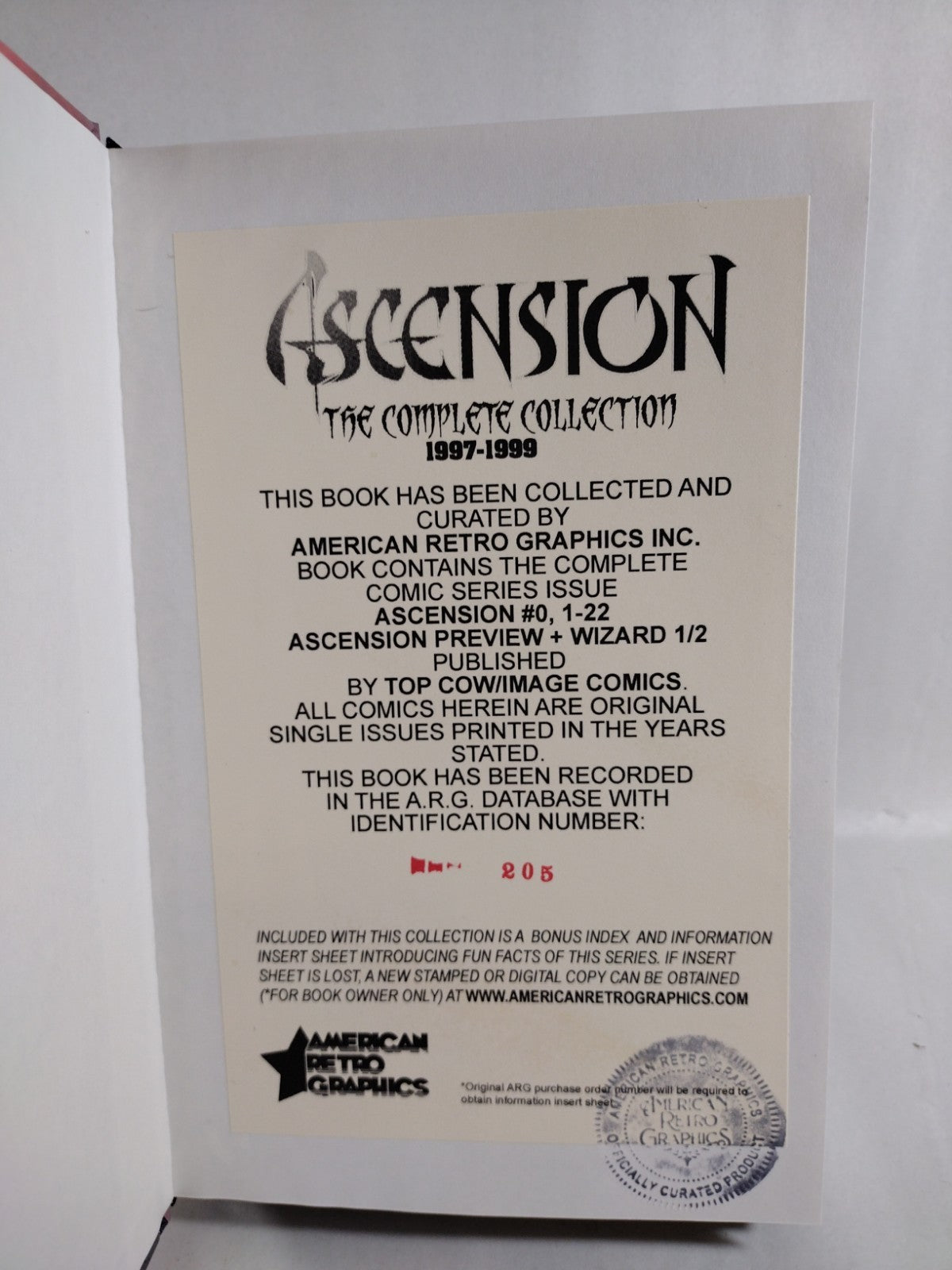 Ascension (1997-1999) Image Top Cow Custom Bound Comic Collection HC Dave Finch