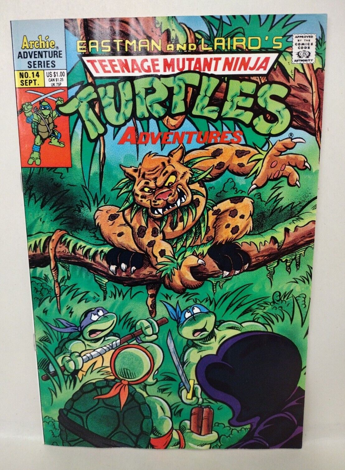 Teenage Mutant Ninja Turtles Adventures #14 (1990) Archie Comic 1st Jagwar NM