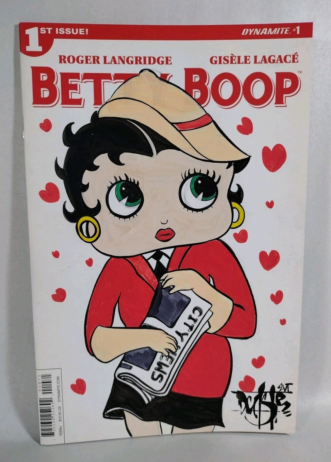 Betty Boop #1 (2016) Dynamite Sketch Cover Variant W Original Dave Castr Art