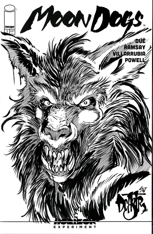Moon Dogs 1 Horizon Experiment Image Comic Sketch Variant W Original DCastr Art