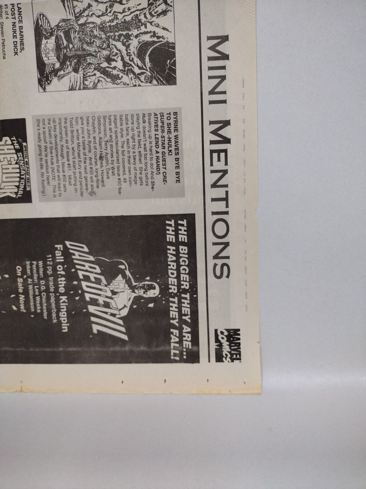Hellstorm Prince Of Lies (1993) CSN 23 X 15" Newsprint Poster Ad Ships Rolled 