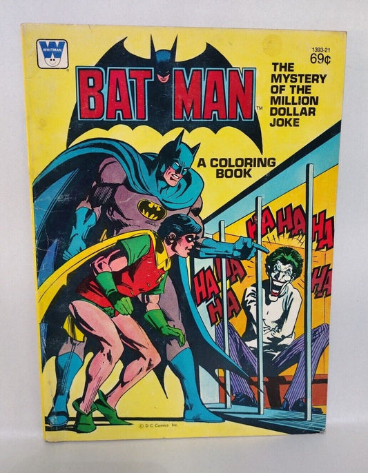 Batman (1980) Whitman Coloring Book Mystery Of The Million Dollar Joke Unused