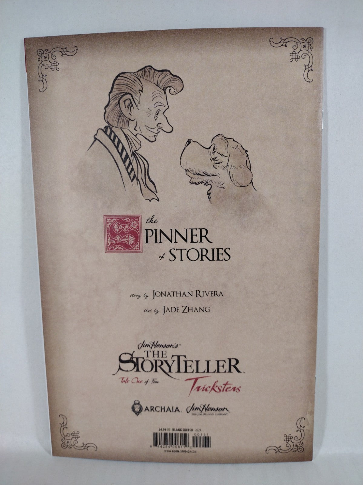 Jim Henson Storyteller Trickster #1 (2021) Archaia Blank Sketch Variant Cover NM