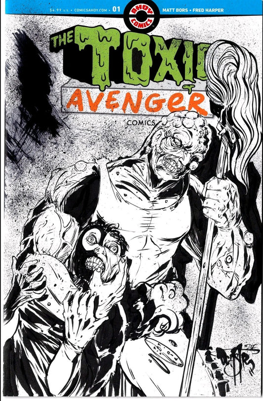Toxic Avenger #1 (2025) Ahoy Sketch Cover W Original Dave Castr Art