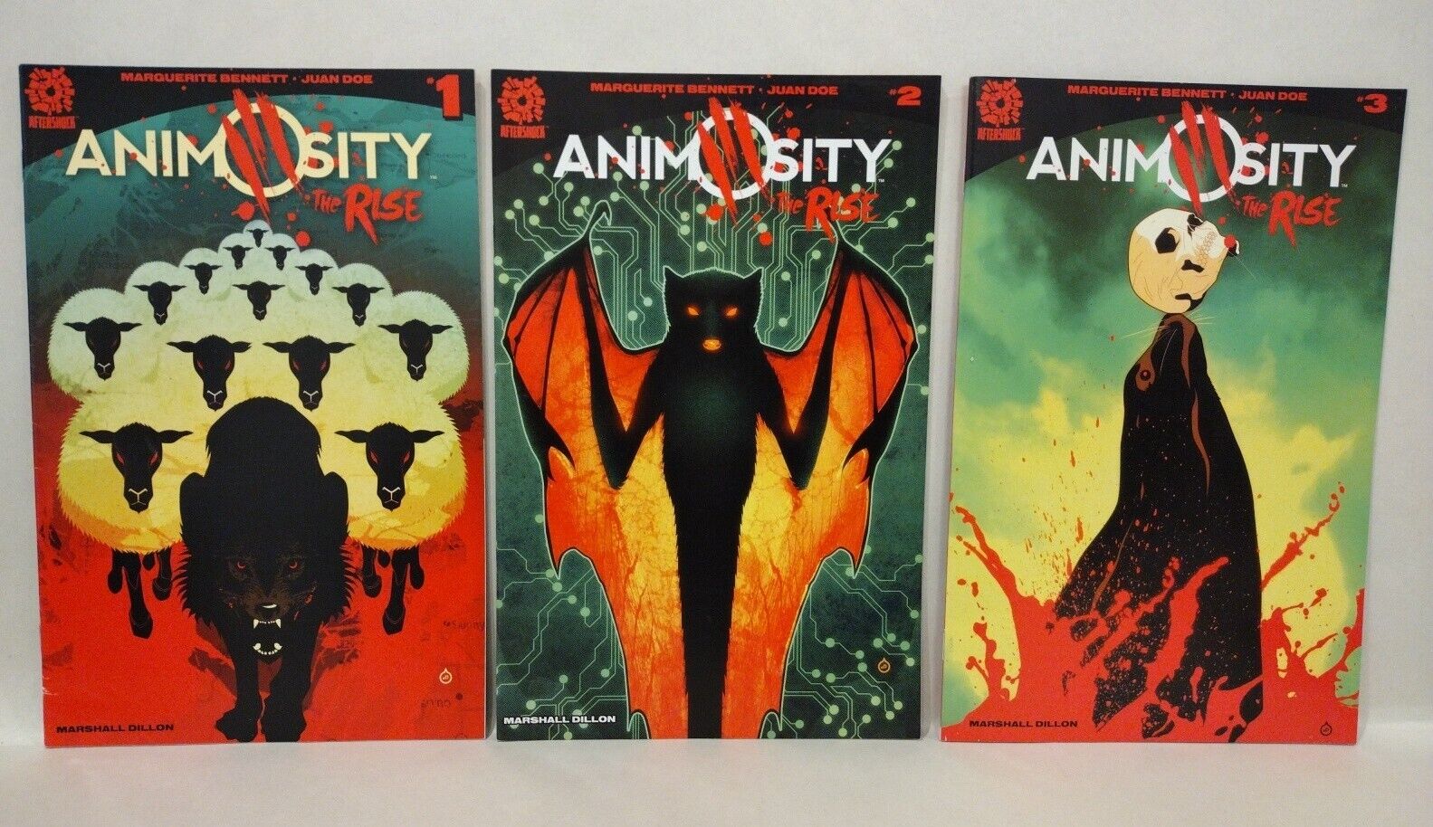 Animosity Evolution (2017) Aftershock Comic Lot Set #1-3 5-10 Rise #1-3 Bennett