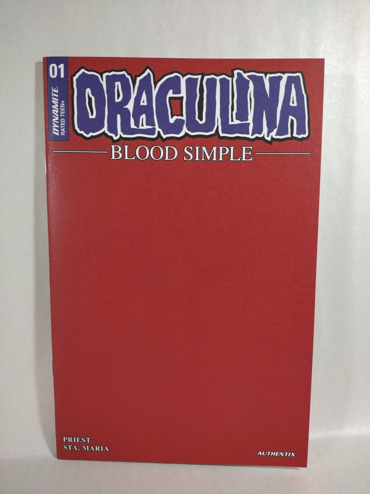 Draculina Blood Simple #1 (2023) Dynamite Red Blank Variant Cover Comic New NM