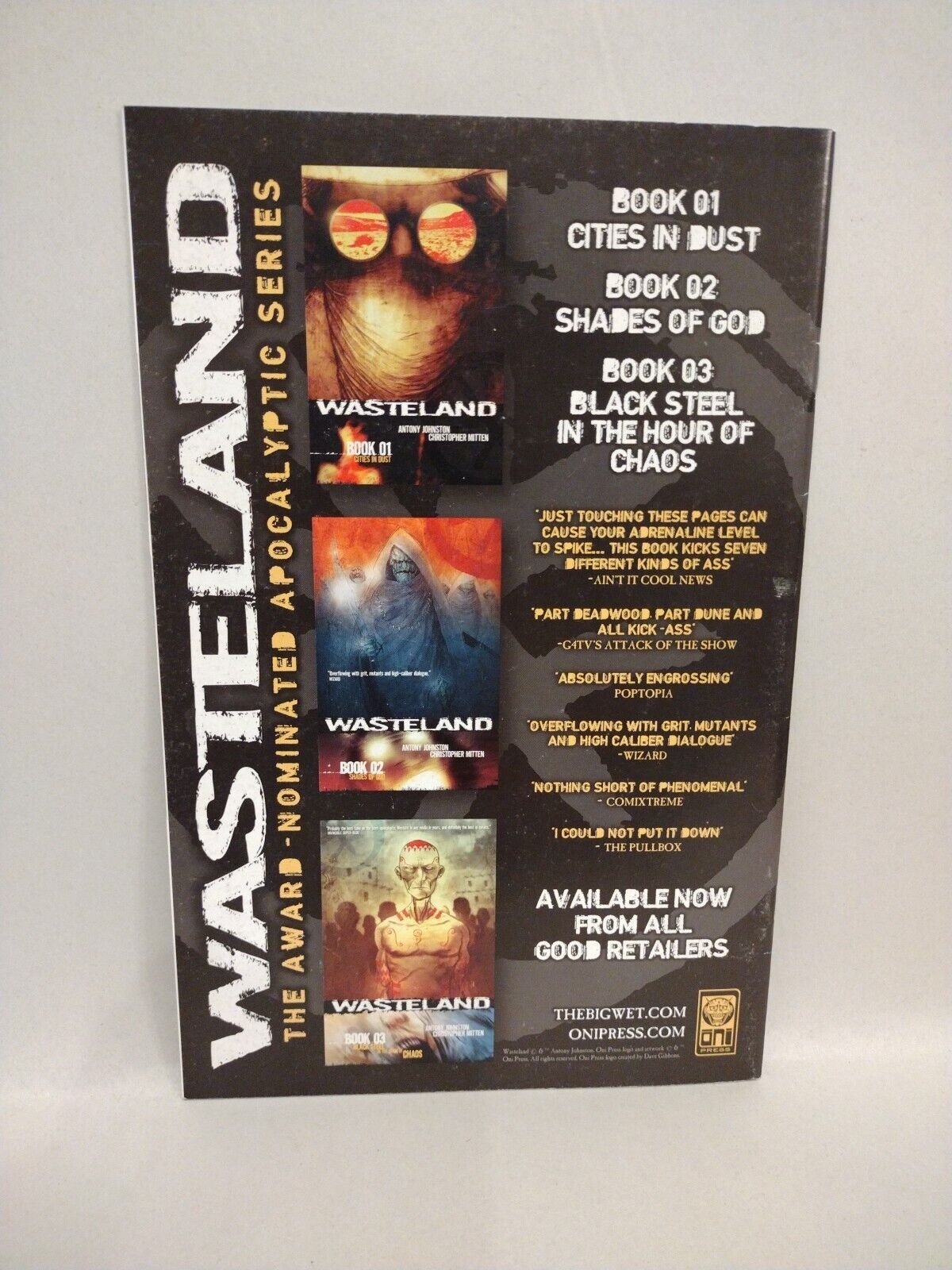 Wasteland (2008) Oni Comic Set #20 21 22 23 24 25 Anthony Johnston Reader Lot