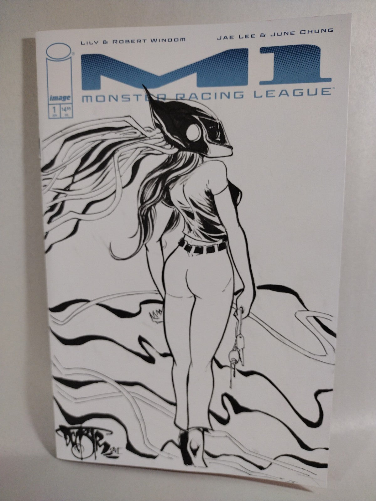 M1 Monster Racing League 1 (2026) Image Sketch Cover Comic W Original DCastr Art