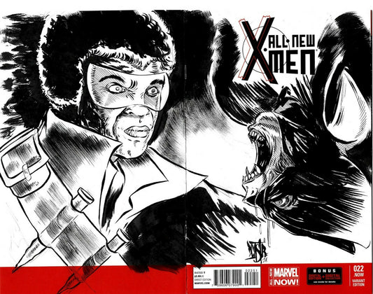 All New X-Men 22 Marvel 2014 Sketch Cover Variant Comic W Original DCastr Art