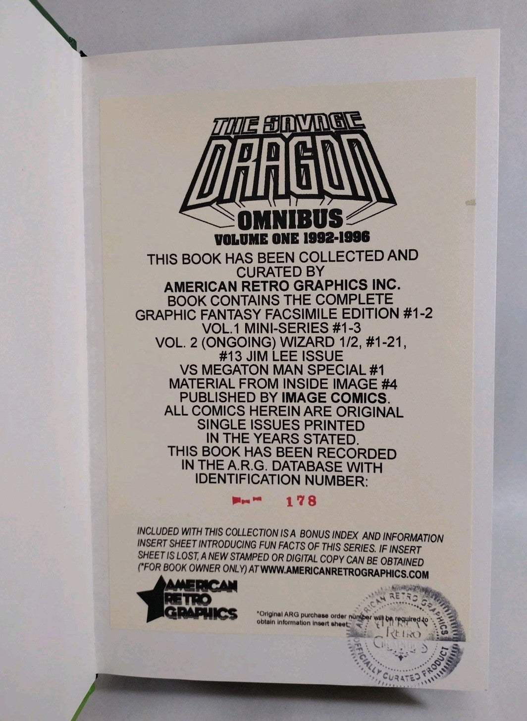 Savage Dragon Omnibus Savage Edition (1992) Image Custom Bound Comic HC W DJ