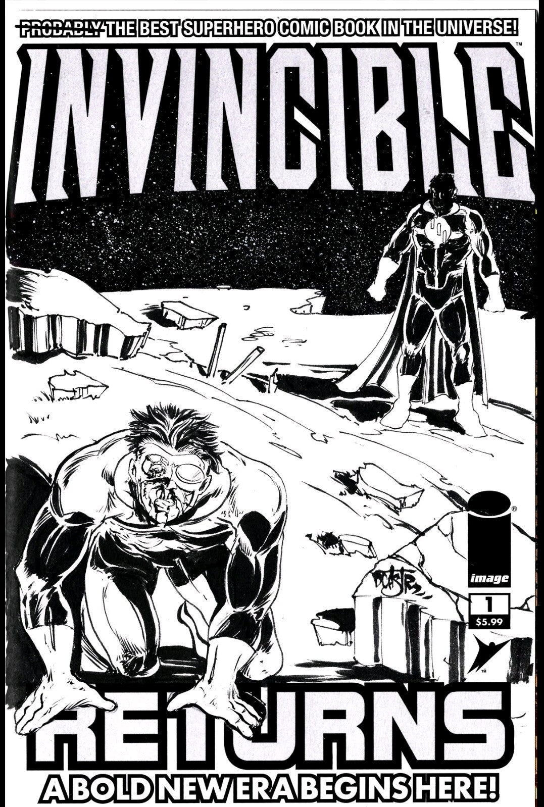 Invincible Returns #1 (2026) Image Sketch Cover Variant W Original DCastr Art