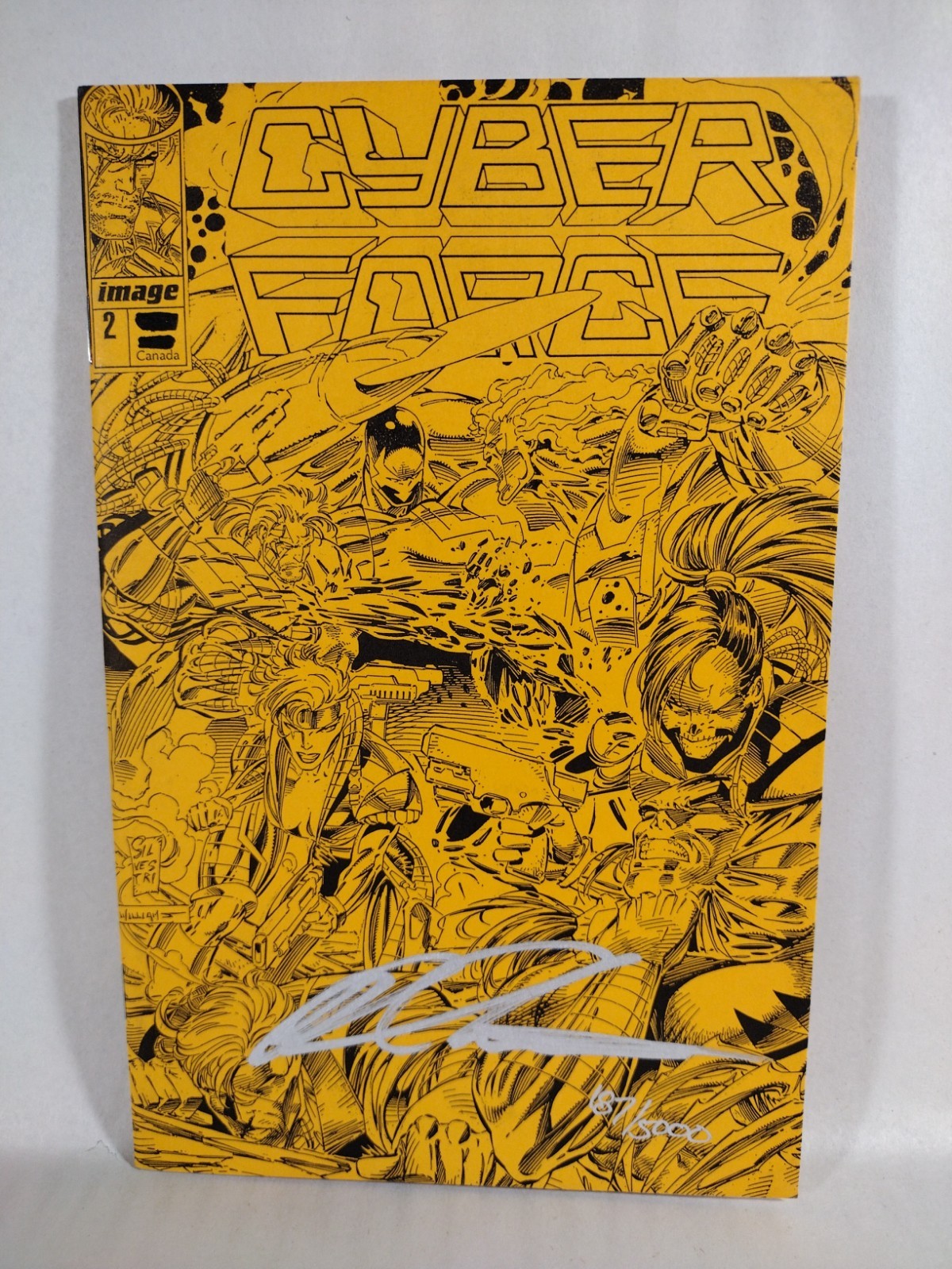 Cyberforce #2 (1993) Orange Deluxe Ashcan Marc Silvestri Signed #'d 187/5000 VF