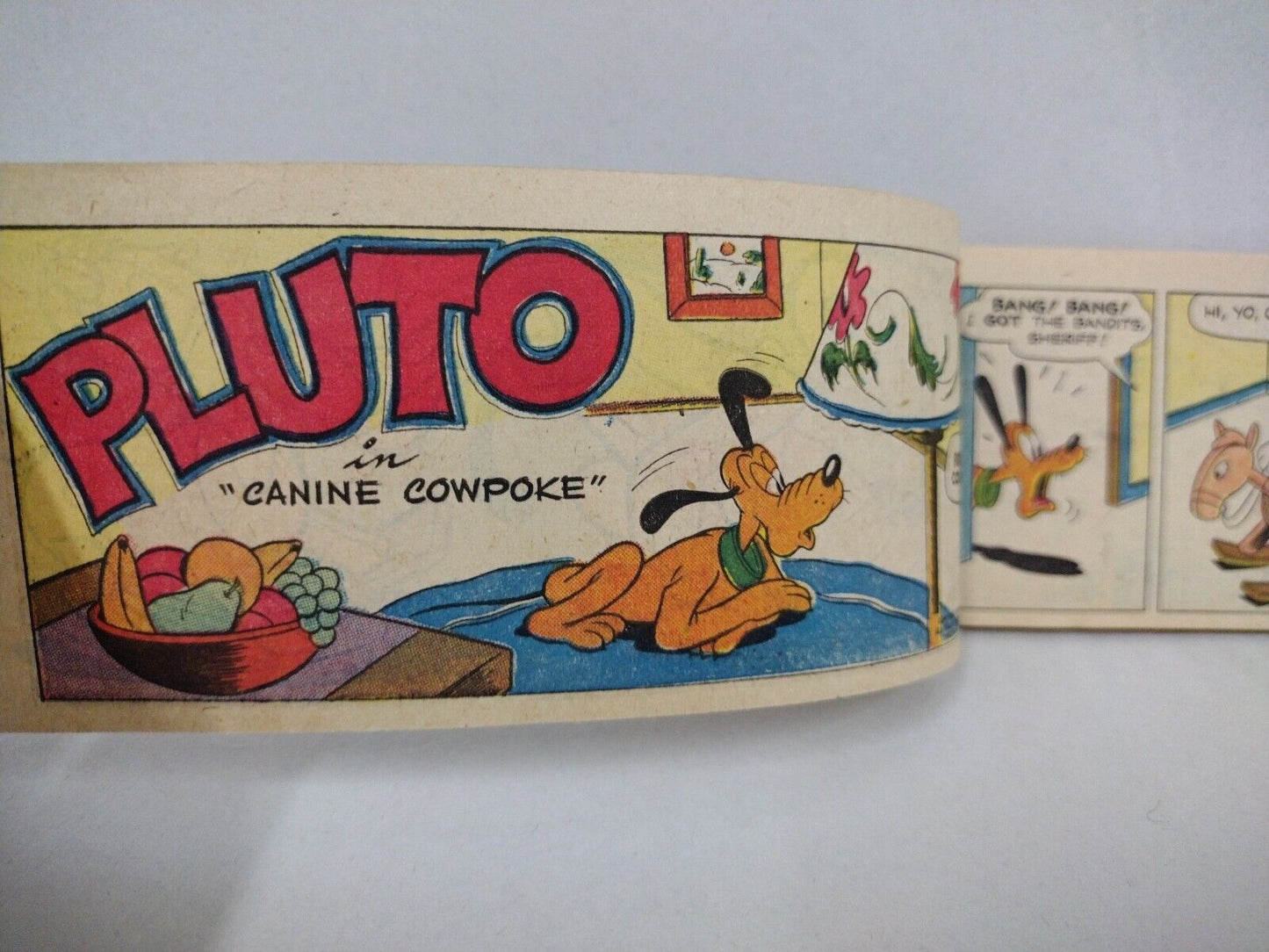 Pluto Canine Cowpoke #B-2 (1950) Disney Wheaties Mini Golden Age Comic