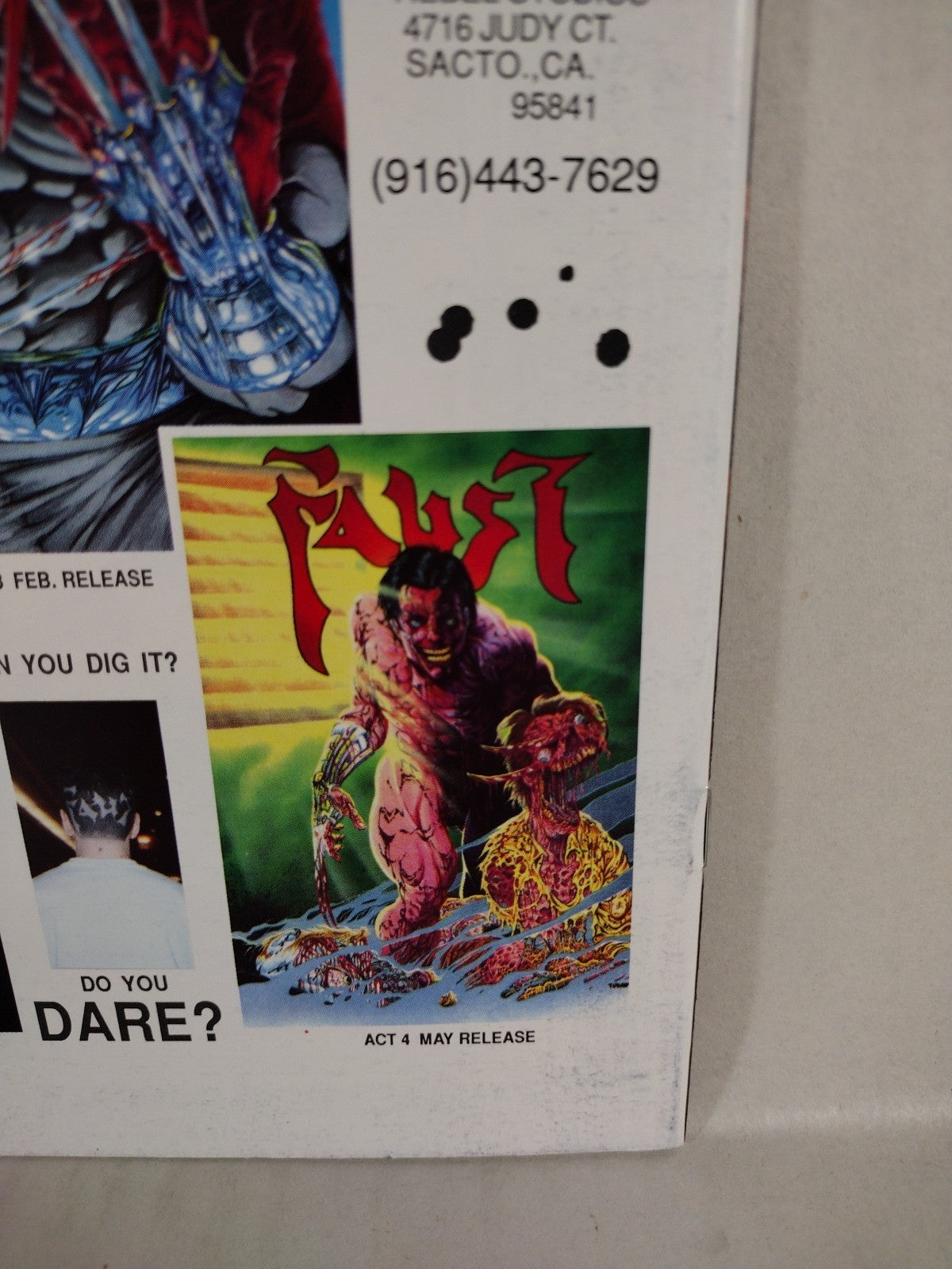 Faust Love of the Damned 3 (1992) Rebel Studios Comic 2nd Print Signed Tim Vigil