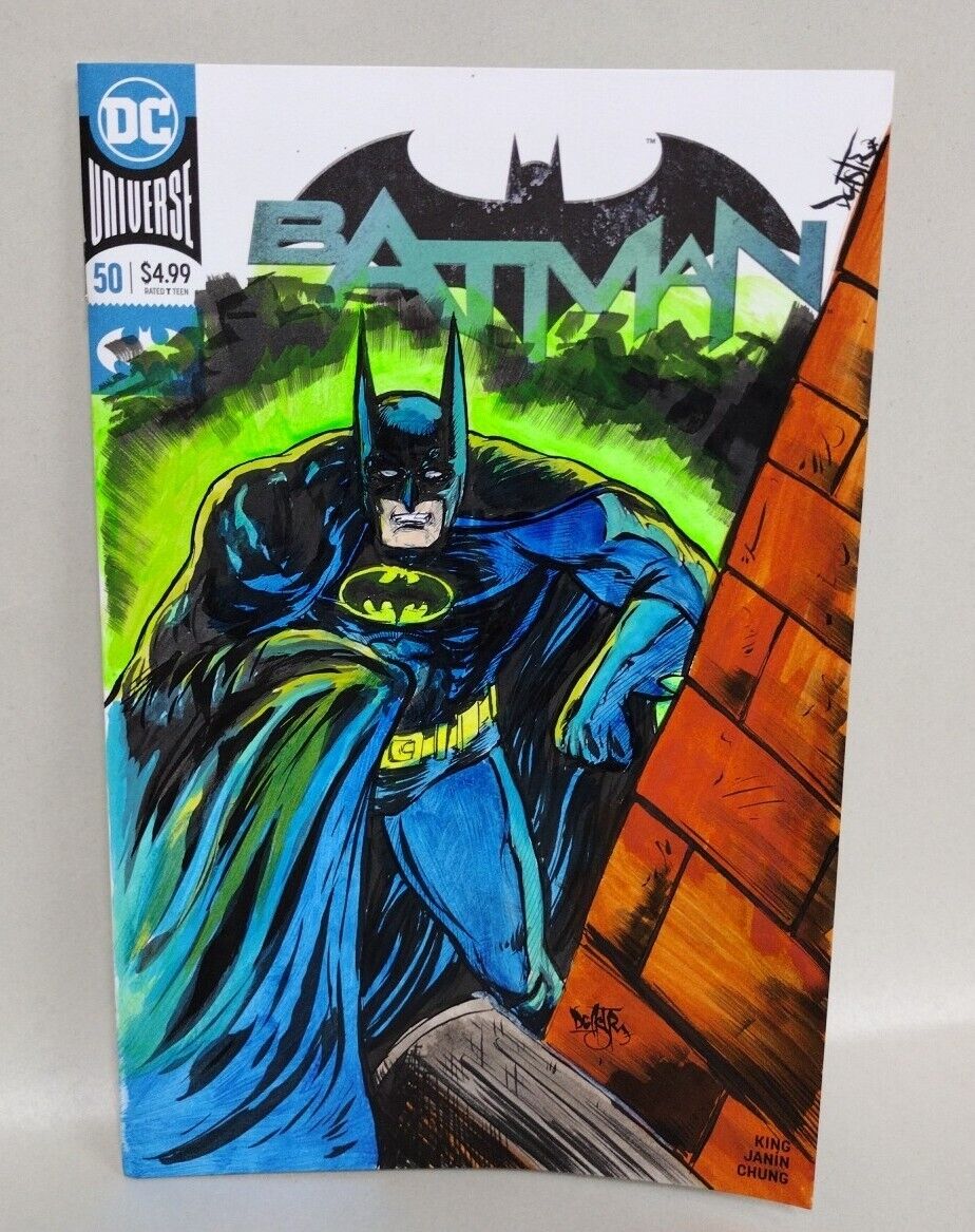 BATMAN #50 Blank Cover Variant Original DCastr Art COA