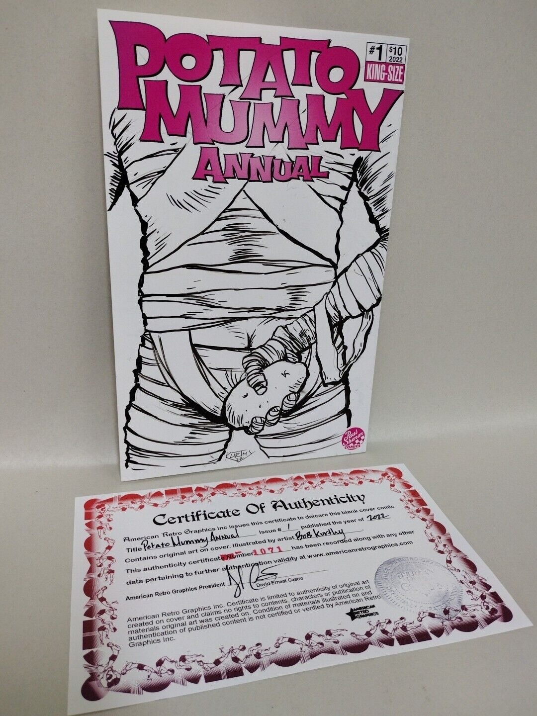 Potato Mummy Annual #1 (2022) Shurar Comic W Original Bob Kurthy Art