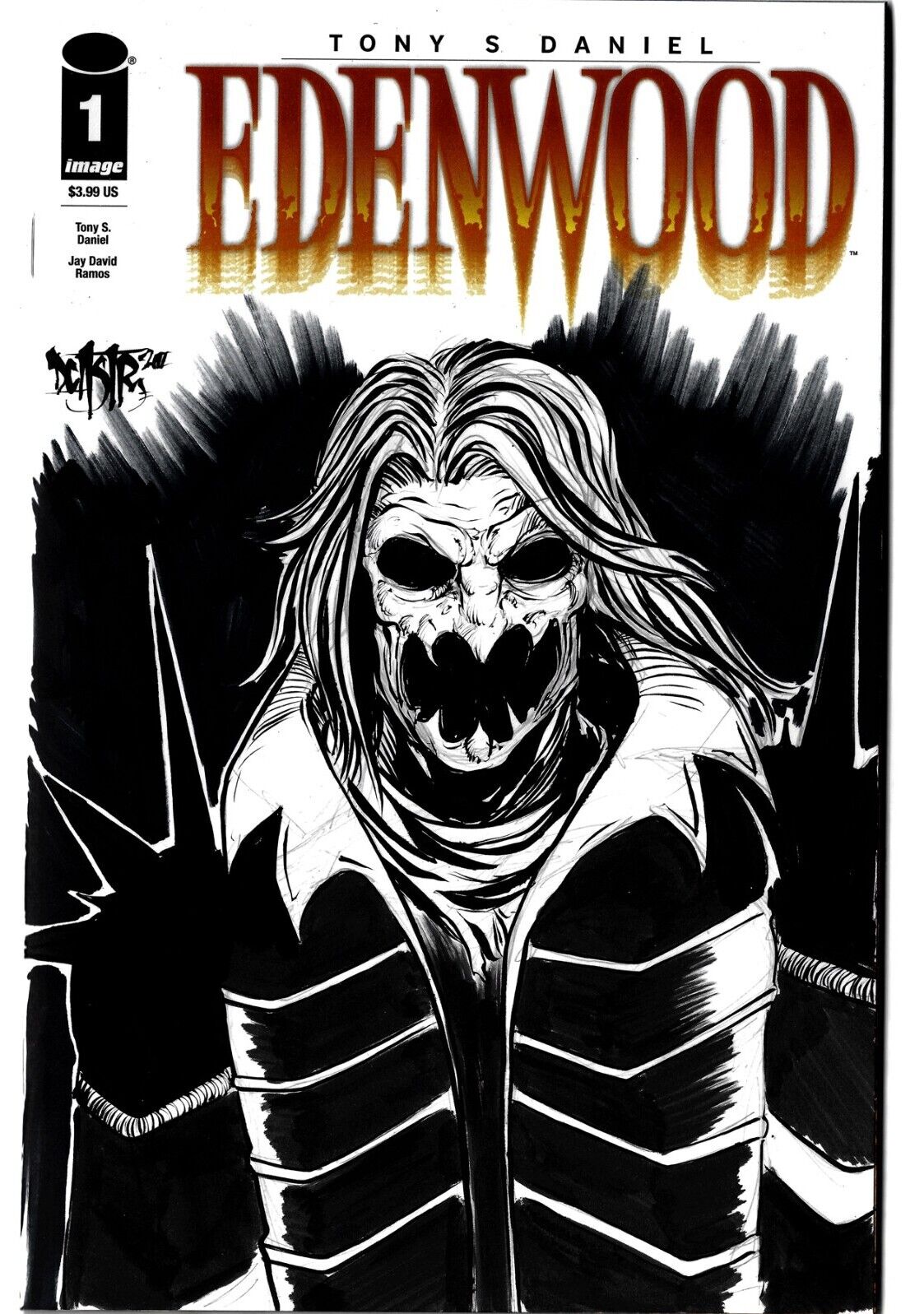 Tony Daniel's EDENWOOD #1 (2023) Image Comic Sketch Variant Cover W Original Art